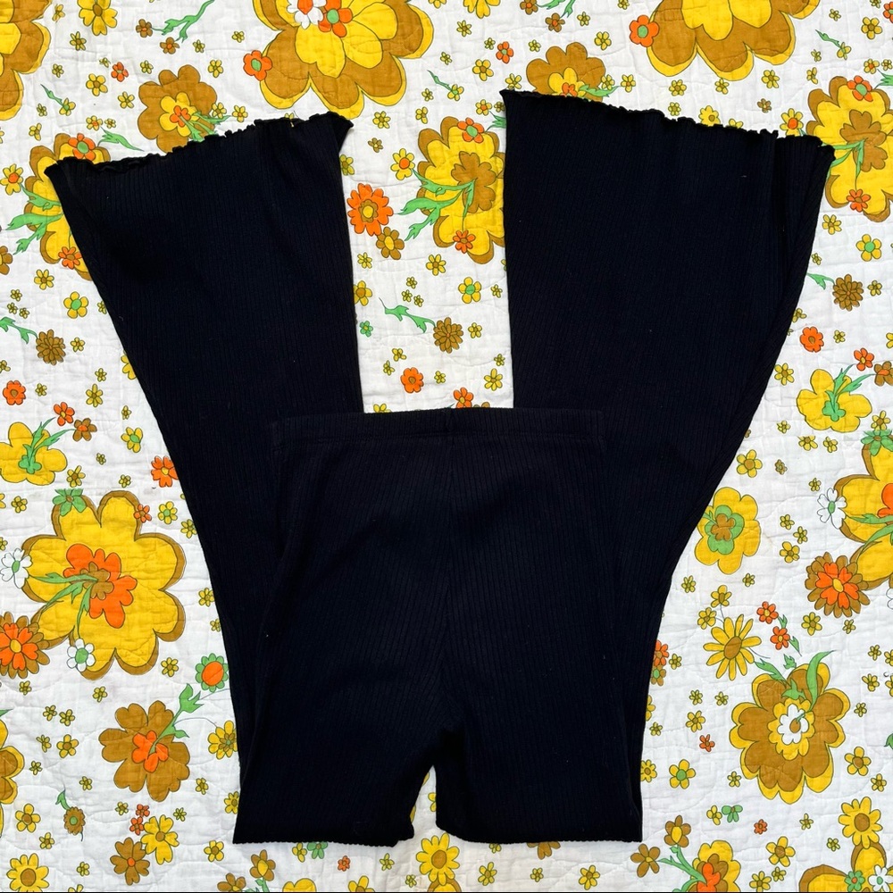 aerie ribbed flare pants